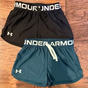 Under Armour Kids Black and Teal Shorts Set